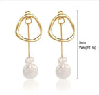 Korean Baroque Pearl Earrings - Viexta