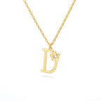 Rose English Alphabet Pendant Necklace - Viexta