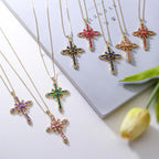 European Exquisite 18K Gold Zircon Necklace - Viexta