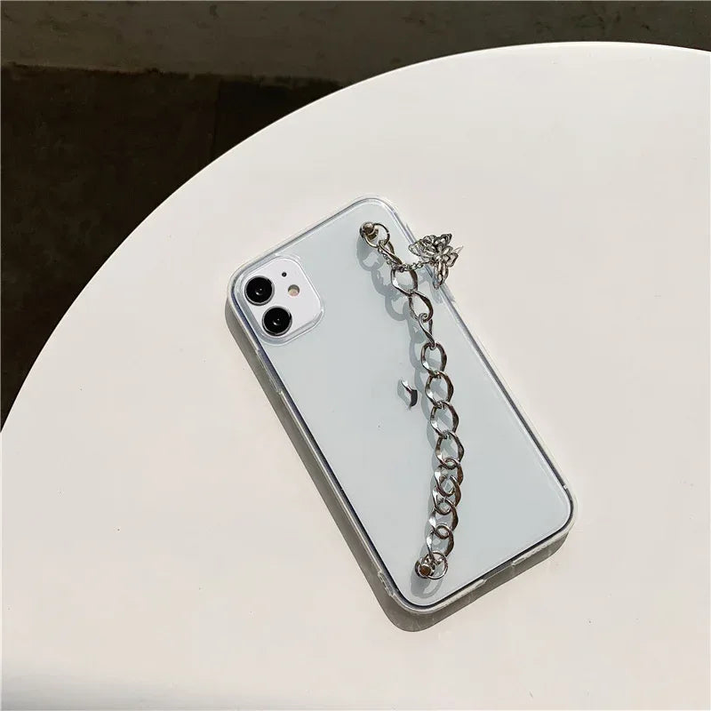 Chain Hollow Butterfly iPhone Soft Case - Viexta