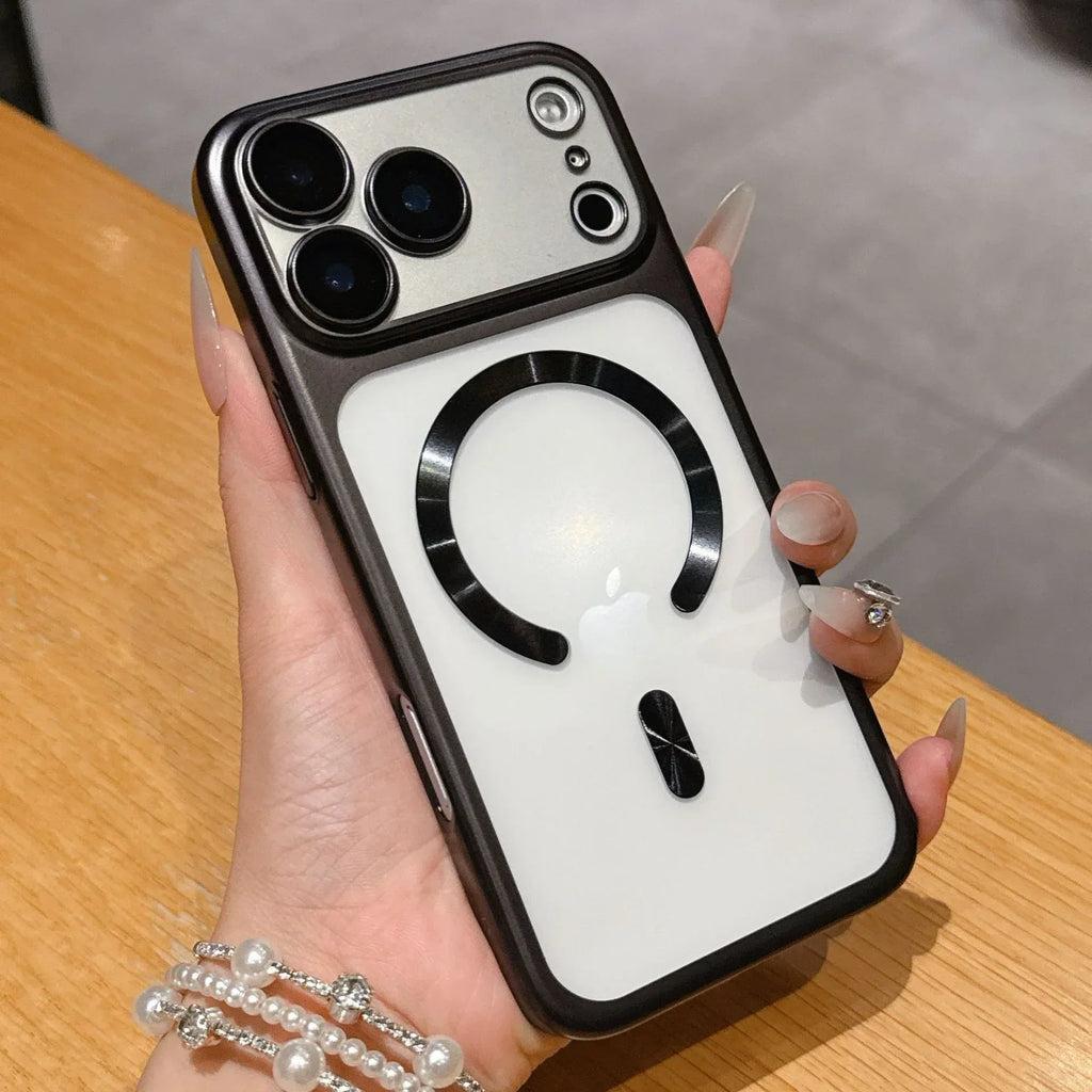 Frosted Electroplating Magnetic Suction iPhone case - Viexta