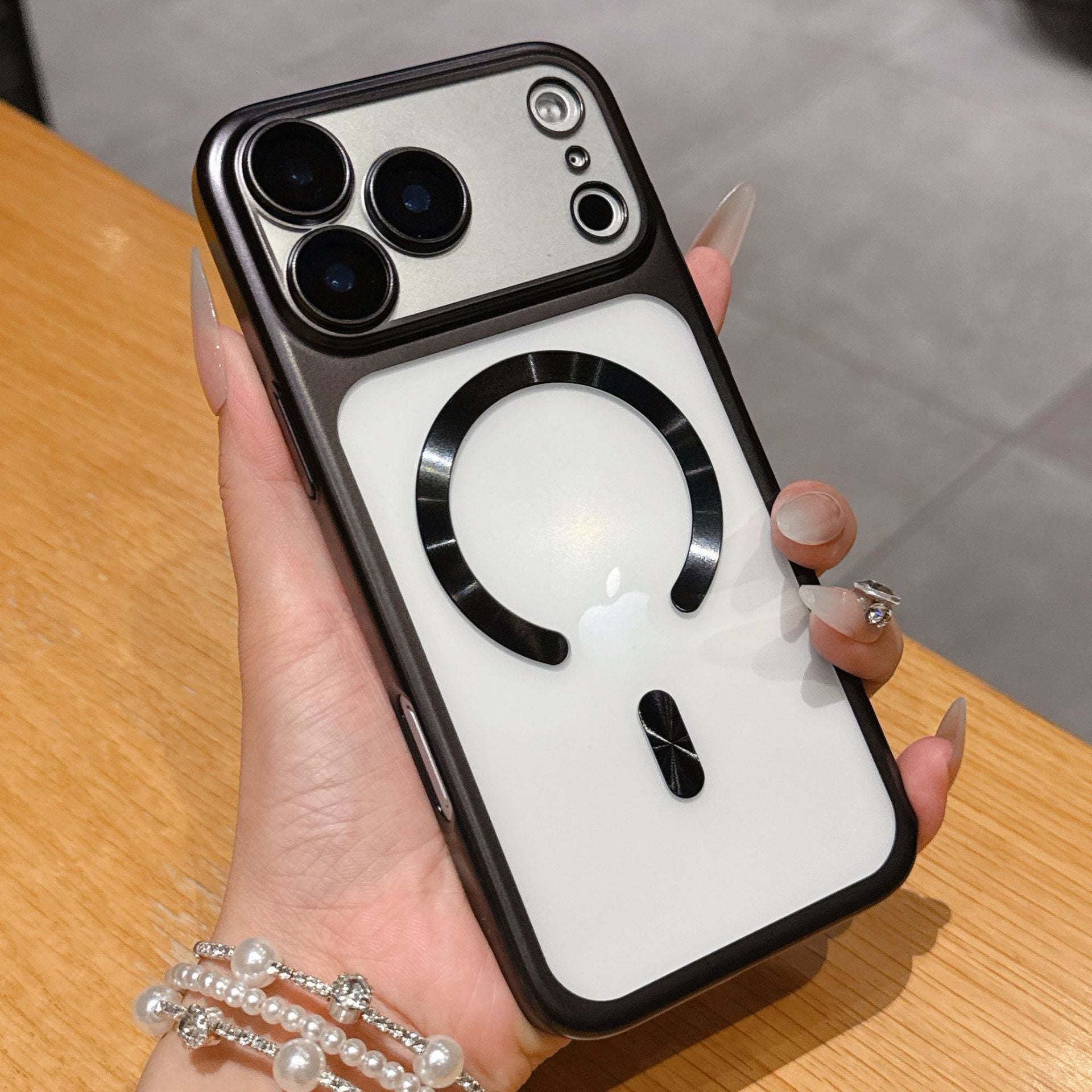 Frosted Electroplating Magnetic Suction iPhone case