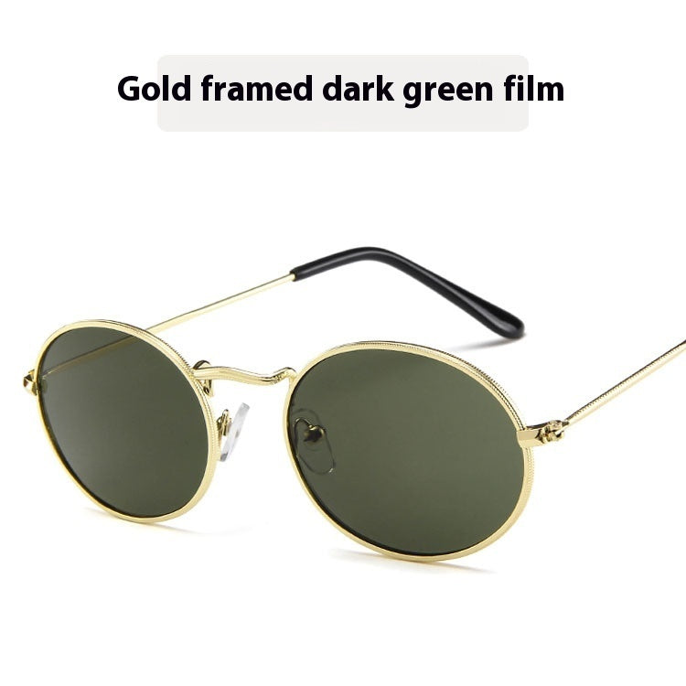 Sun Protection Trend Retro Oval Sun Glasses