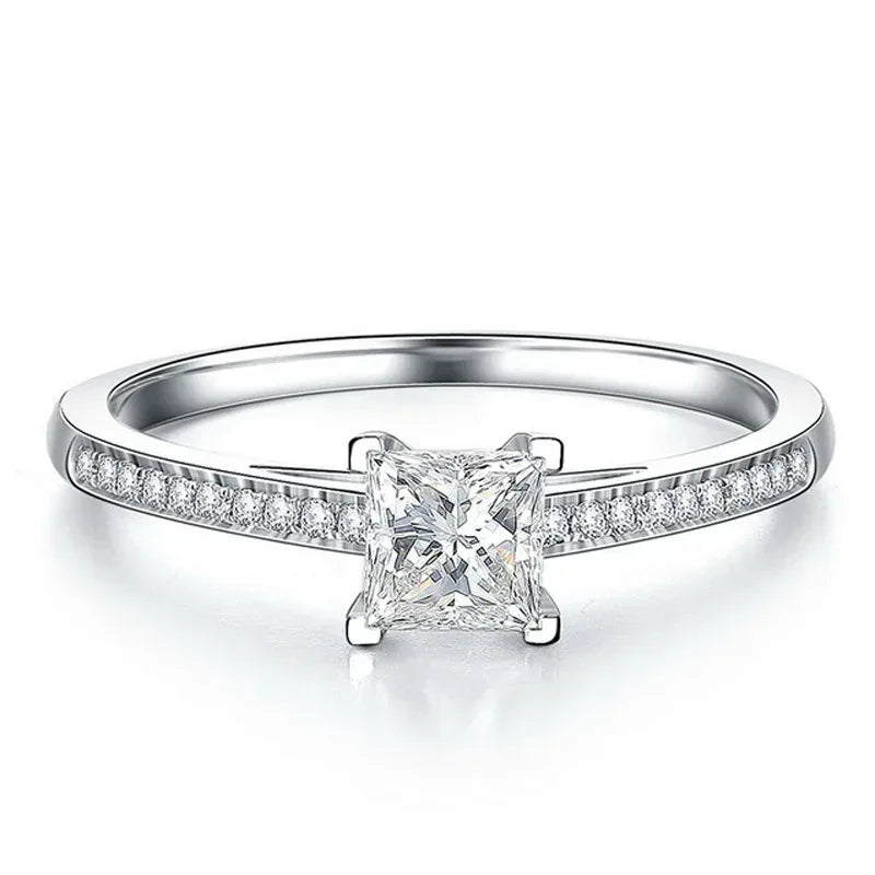 Four-claw Simulation Diamond Ring - Viexta