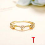 18k Inlaid Zircon Ring