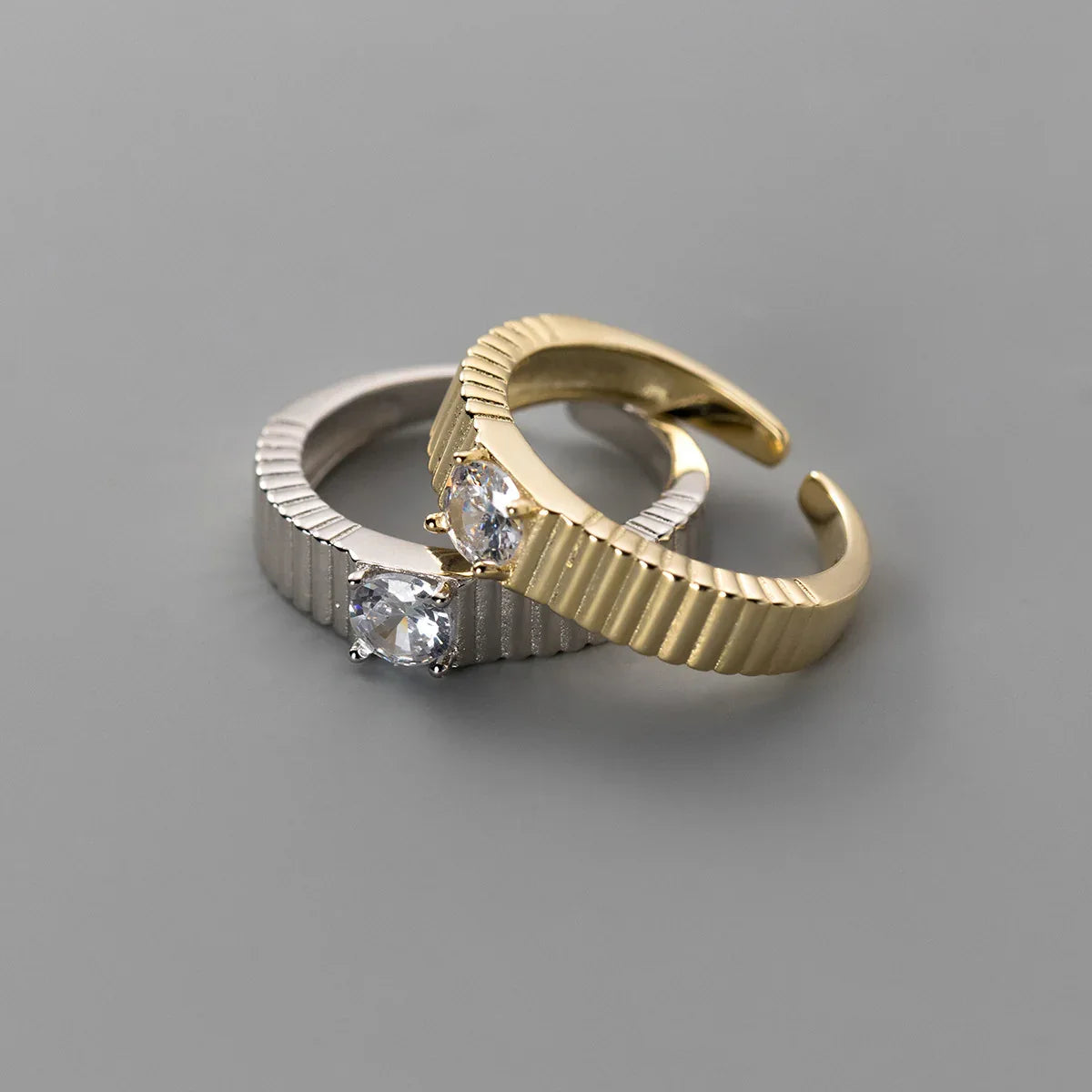 Korean-style Minimalist Zircon Ring