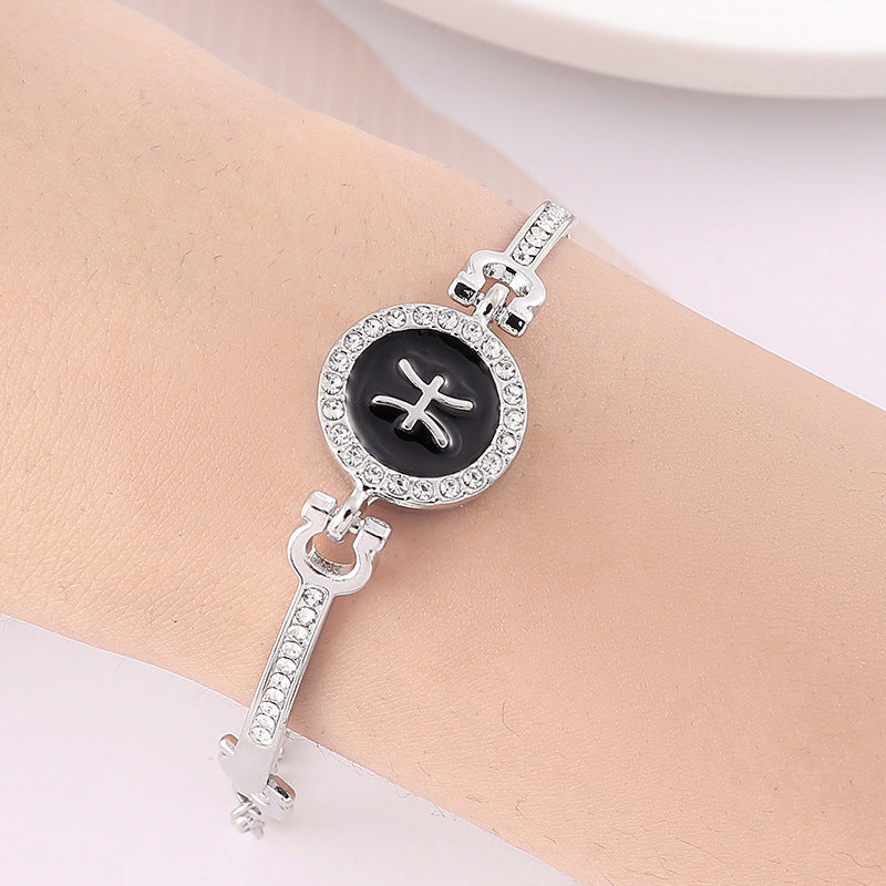 Stainless Steel 12 Constellation Bracelet