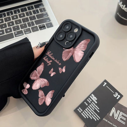 Butterfly Drop-resistant iPhone Soft Case