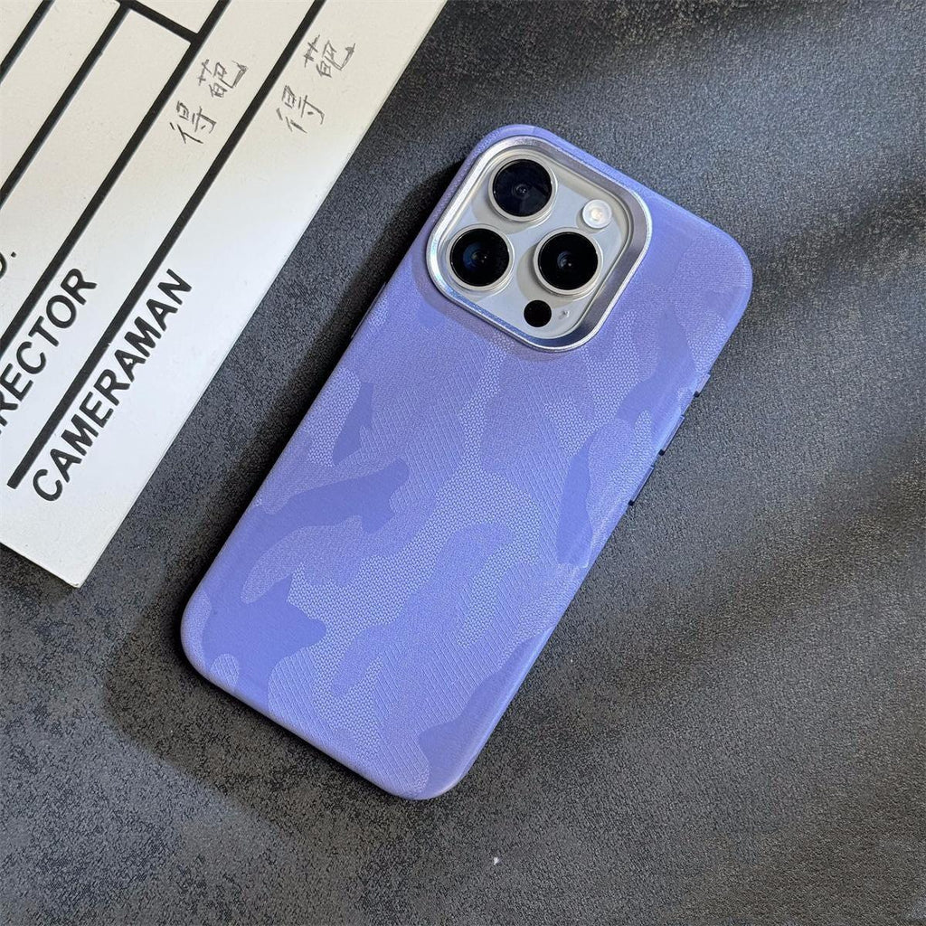 Camouflage Leather Magnetic iPhone Case - Viexta
