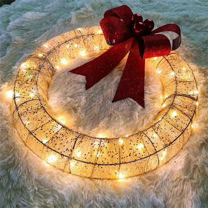 Christmas Garland Luminous LED Warm Light Hanging Decor