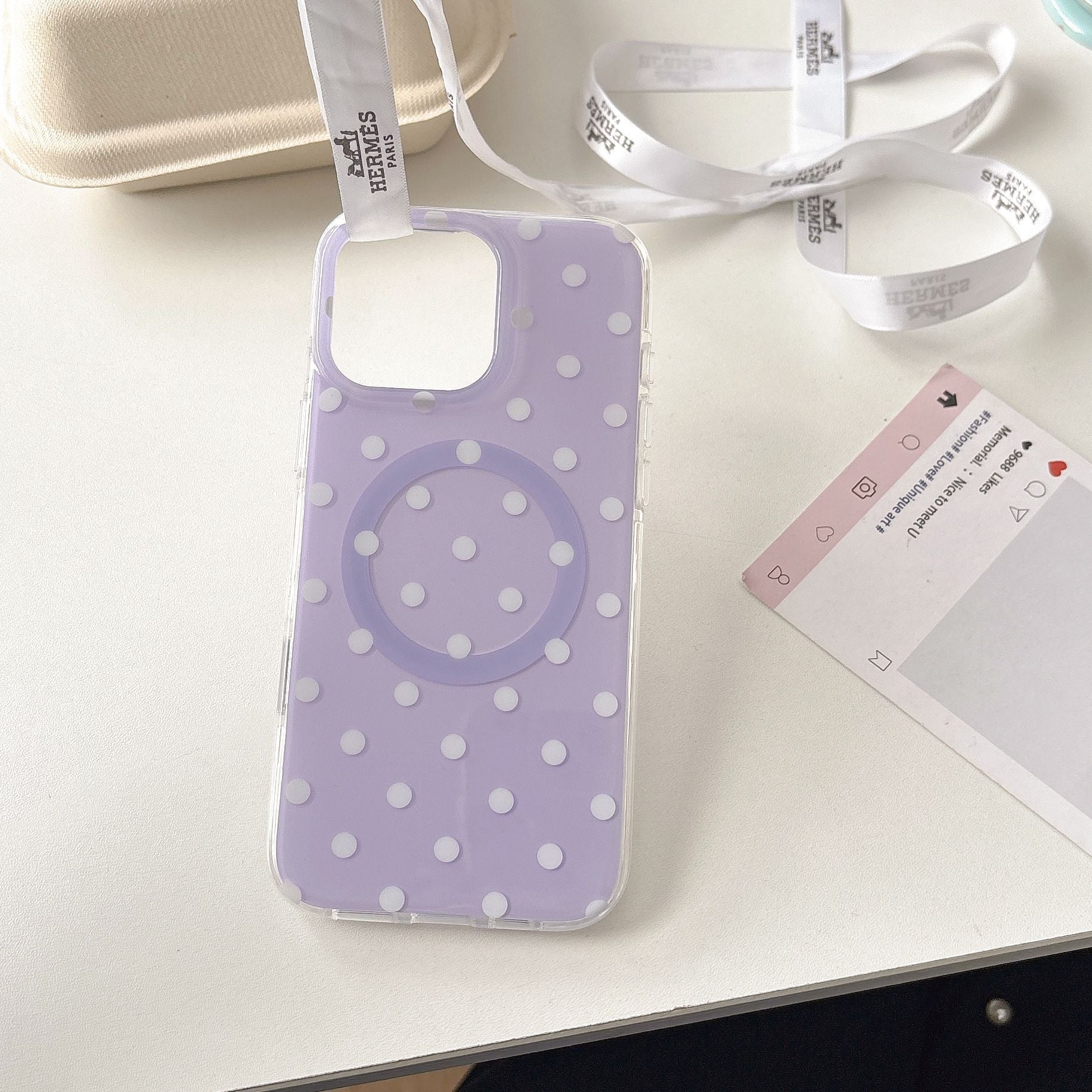 Polka Dot Magnetic Bracket iPhone Case