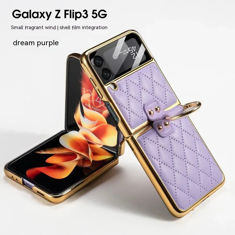 Diamond Grid Samsung Fold Phone Case - Viexta