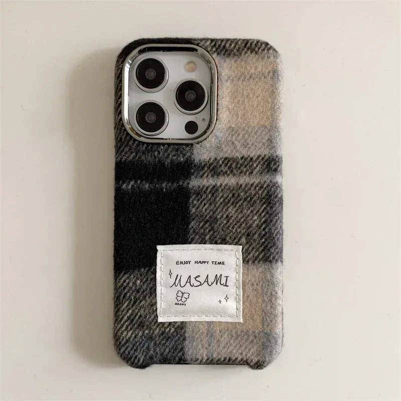 Niche Flannel Plaid iPhone Case - Viexta