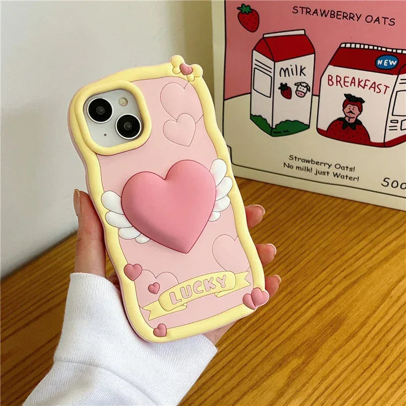 stereo-heart-wings-cream-iphone-case - Viexta