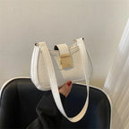Crossbody Shoulder Solid Color Casual Square Bag - Viexta
