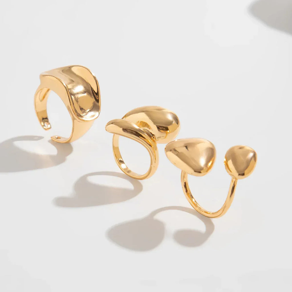 glossy-hug-ring-set - Viexta
