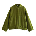 Loose Casual Street Stand Collar Pilot Buckle Jacket - Viexta
