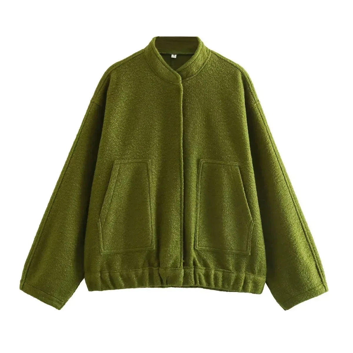 Loose Casual Street Stand Collar Pilot Buckle Jacket - Viexta
