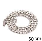 4mm Zircon Tennis Necklace In Stainless Steel - Viexta
