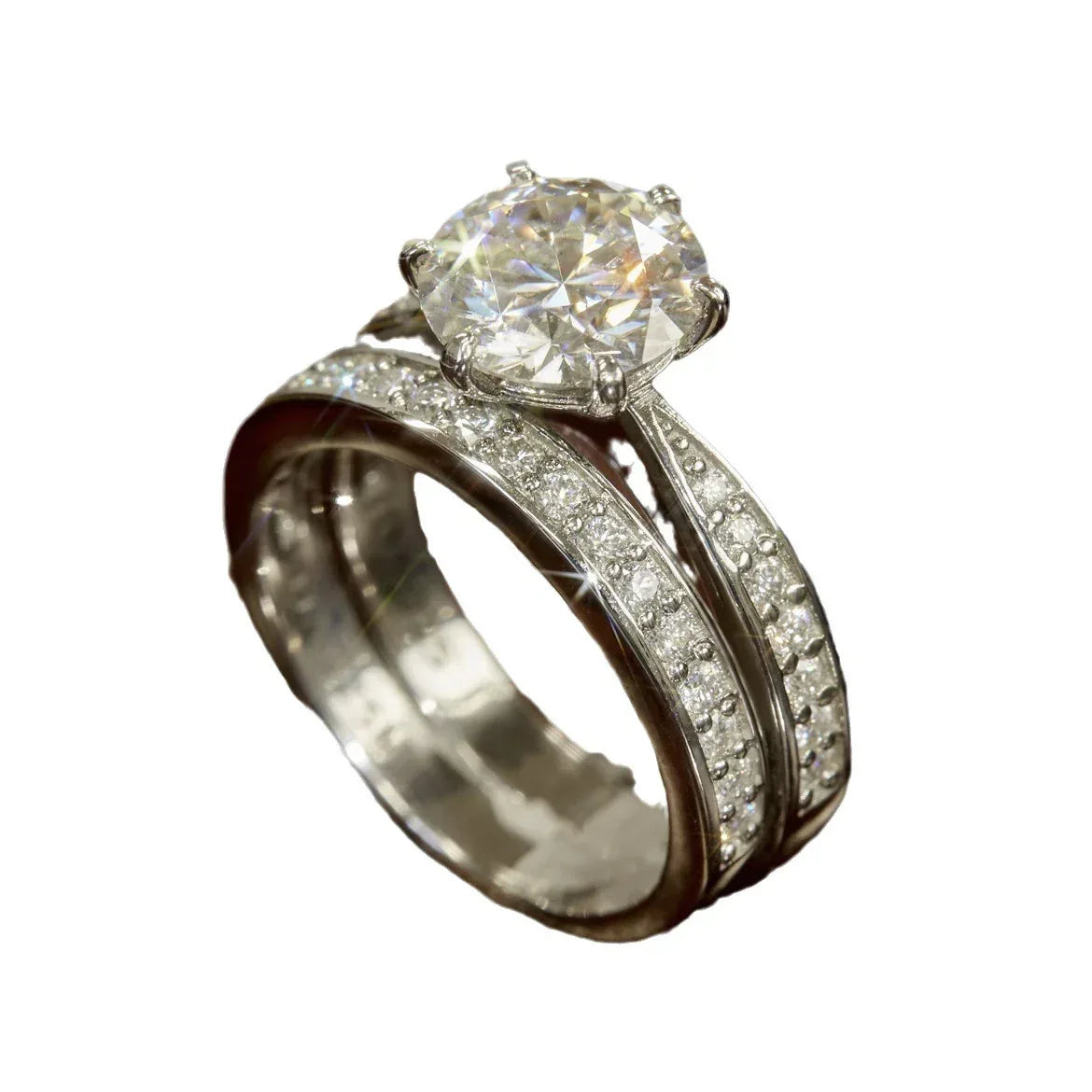 Layered Inlaid Zircon Ring - Viexta