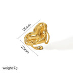 love-heart-shaped-stainless-steel-18k-ear-stud-and-ring - Viexta