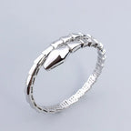 Elegant Snake Bracelet Ring Set Glossy Simple - Viexta