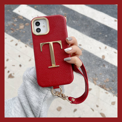 PU Metal Letter iPhone Case