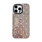 Contrast Color Stripe Plating Silver Edge iPhone Case - Viexta