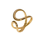 Minimalistic Personalized Gold-plated Open Ring - Viexta