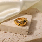 Hexagram zircon ring