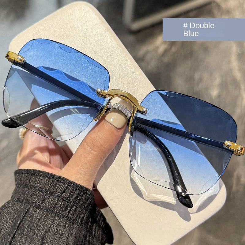 Frameless border UV sunglasses