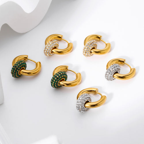 18K gold stainless steel detachable earring