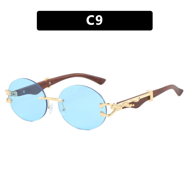 Leopard round frameless cut glass
