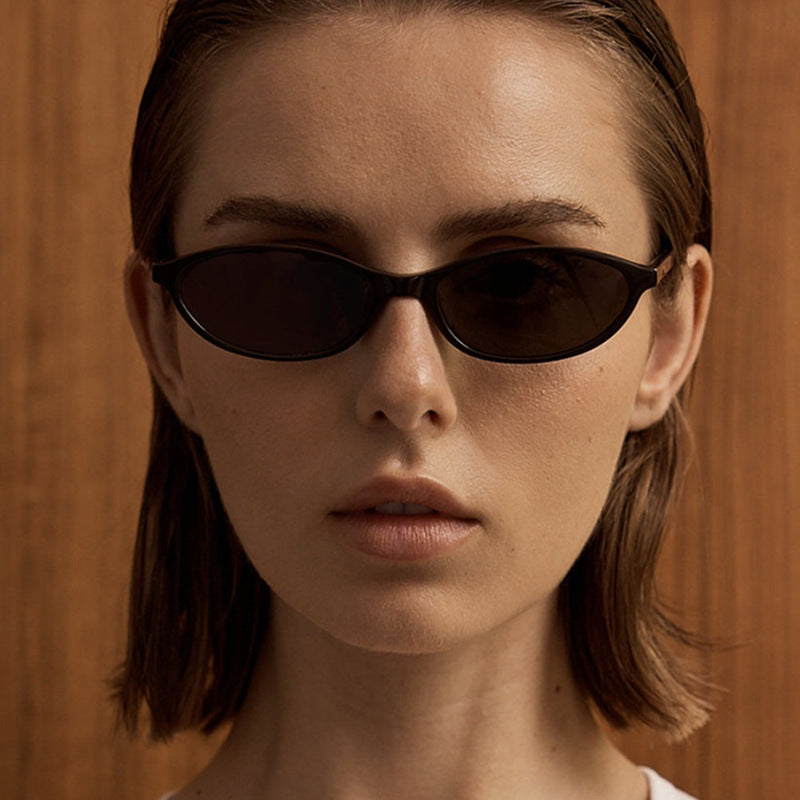 Elliptical small frame sunglasses new fashion trend high-end sunglasses