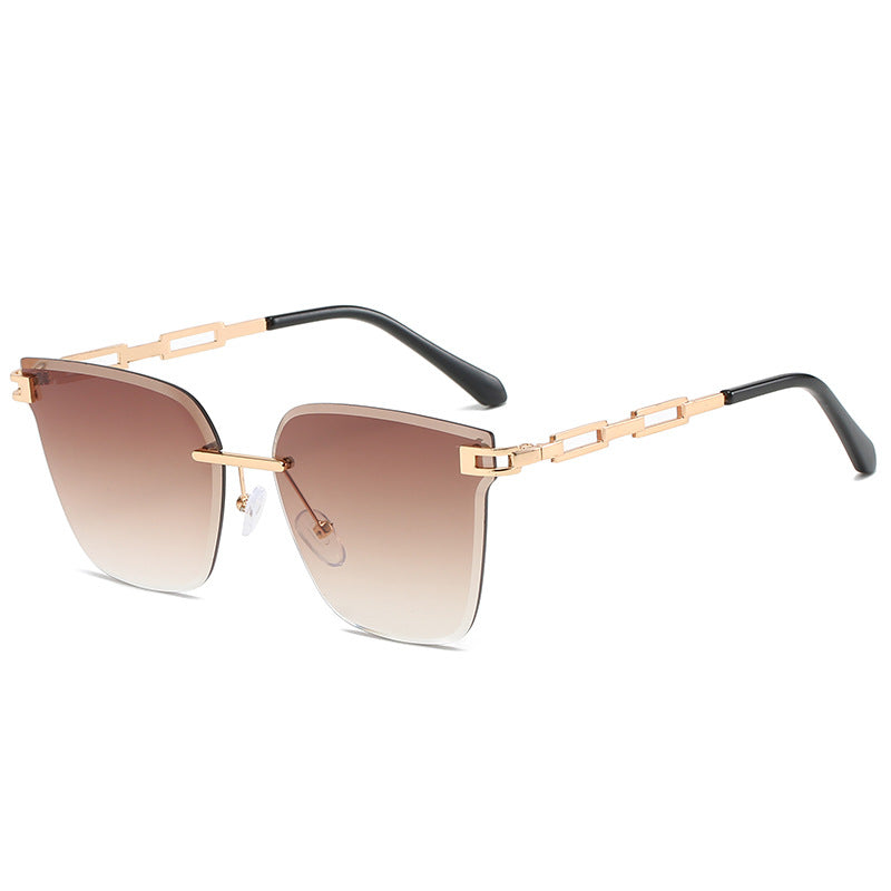 Rimless Cut-Edge Sunglasses