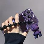 TPU Soft Teddy Bear Bracelet for IPhone case