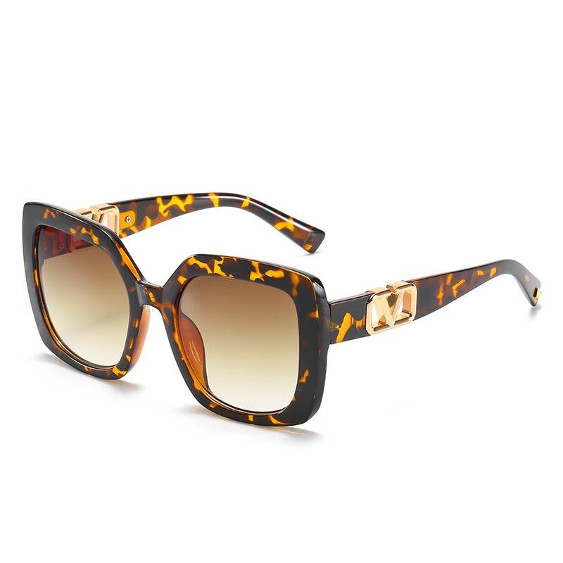 New Fashion Square Sunglasses Trend V-Shaped Sunglasses Women's Large Frame Sunglasses