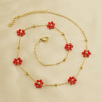 Floral Stainless Steel Bracelet for Women
