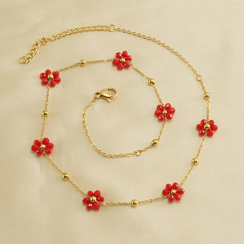 Floral Stainless Steel Bracelet for Women