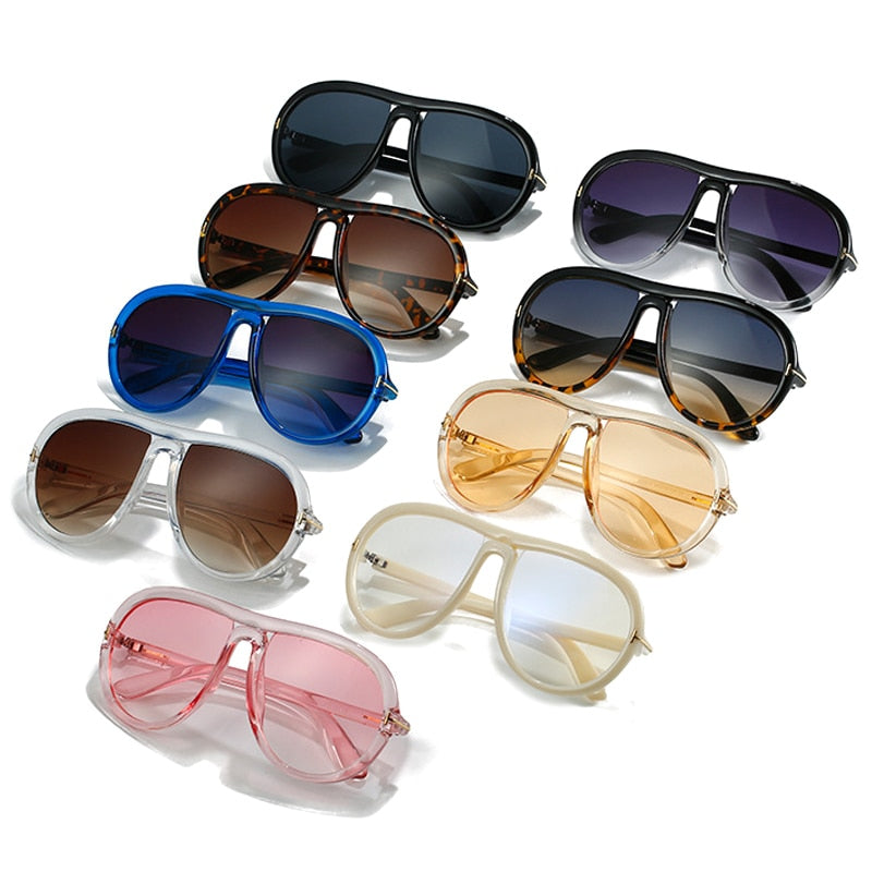 Retro Oversized Pilot Sunglasses