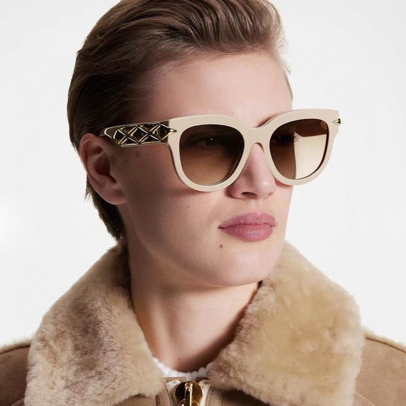 Large frame cat eye sunglasses
