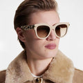 Large frame cat eye sunglasses