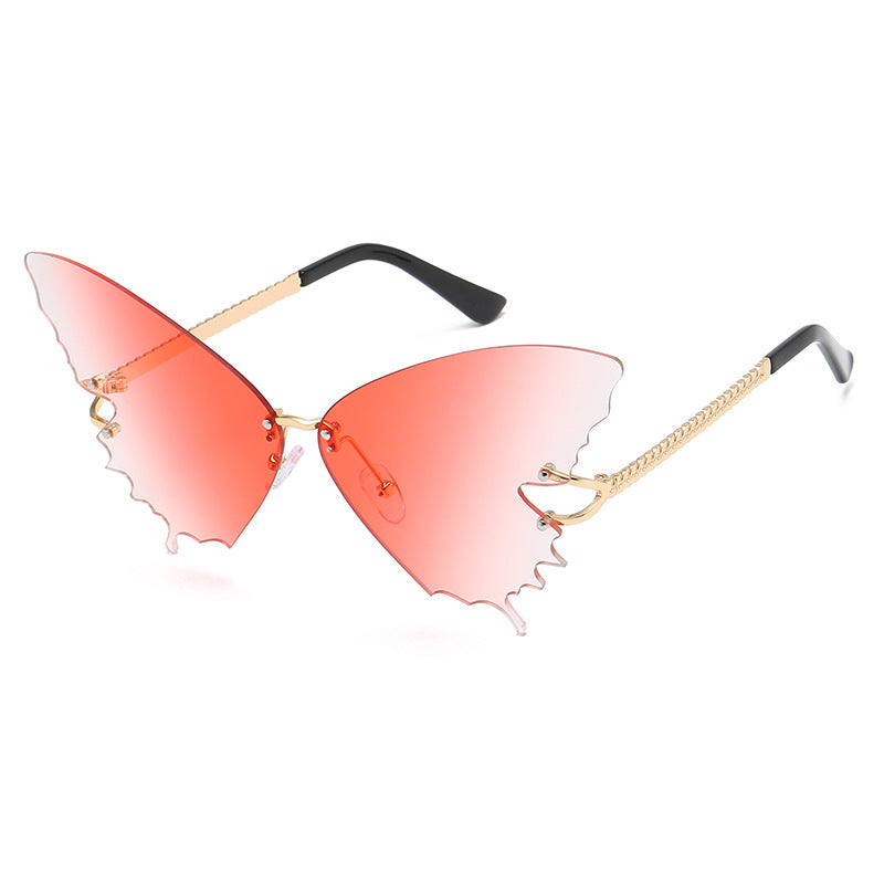 New Butterfly Sunglasses Women's Fashion Large Frame Gradient Sunglasses Trend Street Shooting Sunglasses