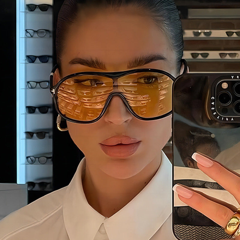T-shaped Toad shaped Sunglasses New Sunglasses Fashionable, Personalized, Large Frame Versatile Sunglasses for Women