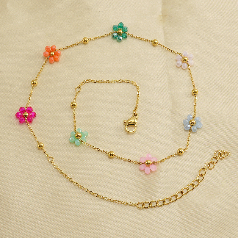 Floral Stainless Steel Bracelet for Women