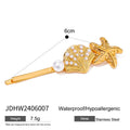Stainless steel shell hair clip with bangs and metal hair accessories