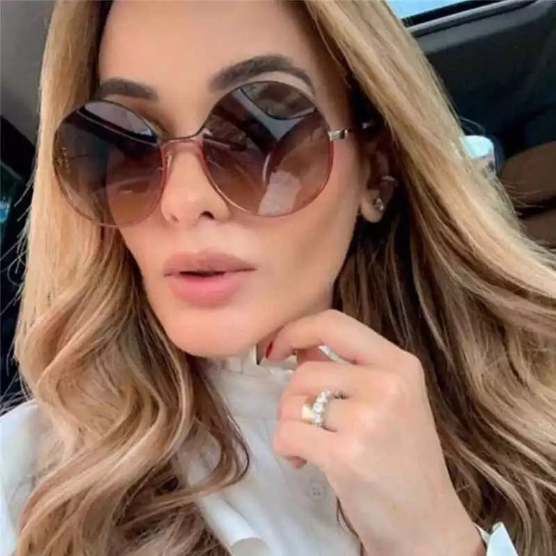 Round Large Frame Sunglasses