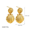 Ocean Wind Shell Titanium Steel Earrings