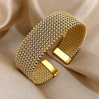 Embossed titanium steel bracelet