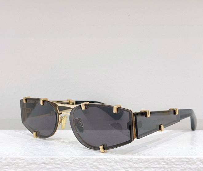 Fashionable metal men's cat-eye sunglasses, face-flattering small sunglasses